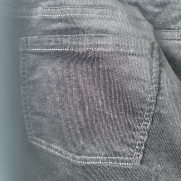 Eileen Fisher womens black High rise corduroy pants size xl ankle elastic waist - Picture 6 of 8